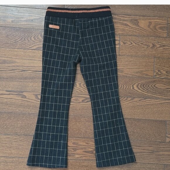 NONO  Kids plaid wool like flared pants with Tan Accents size 4-5 - Picture 3 of 10